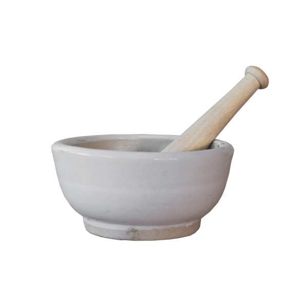 Mortar and Pestle Ceramic Ayurvedic Medicine Crusher (idikallu)NatureLoC
